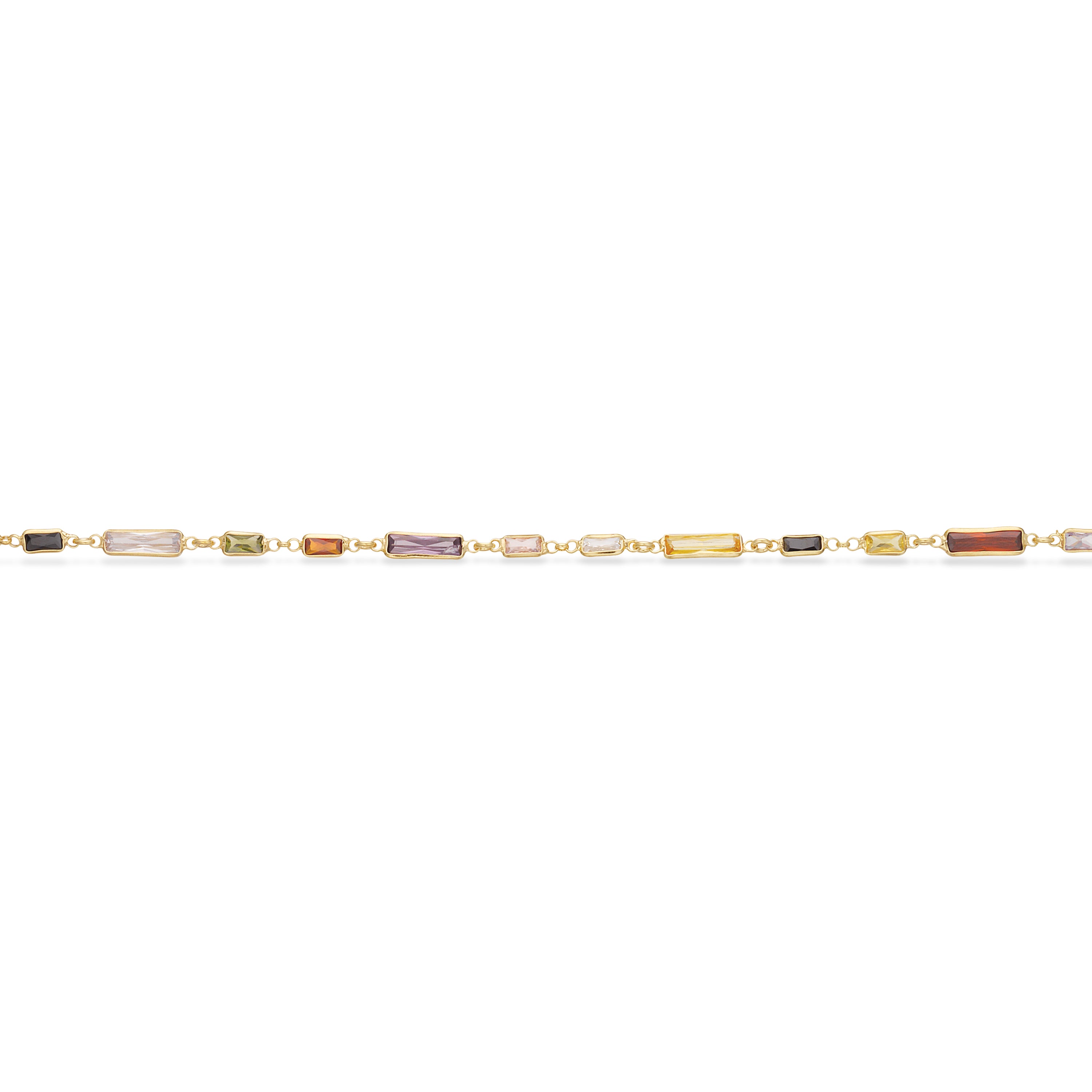 Scrouples SoHo armbånd sølv multicolor cubic zir fg 17+2 cm