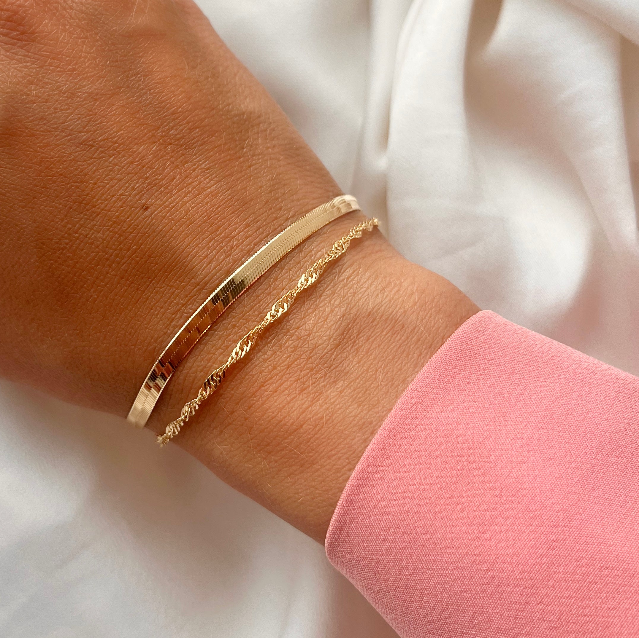 Scrouples Armbånd magic/singapore sølv fg. 17+2 cm