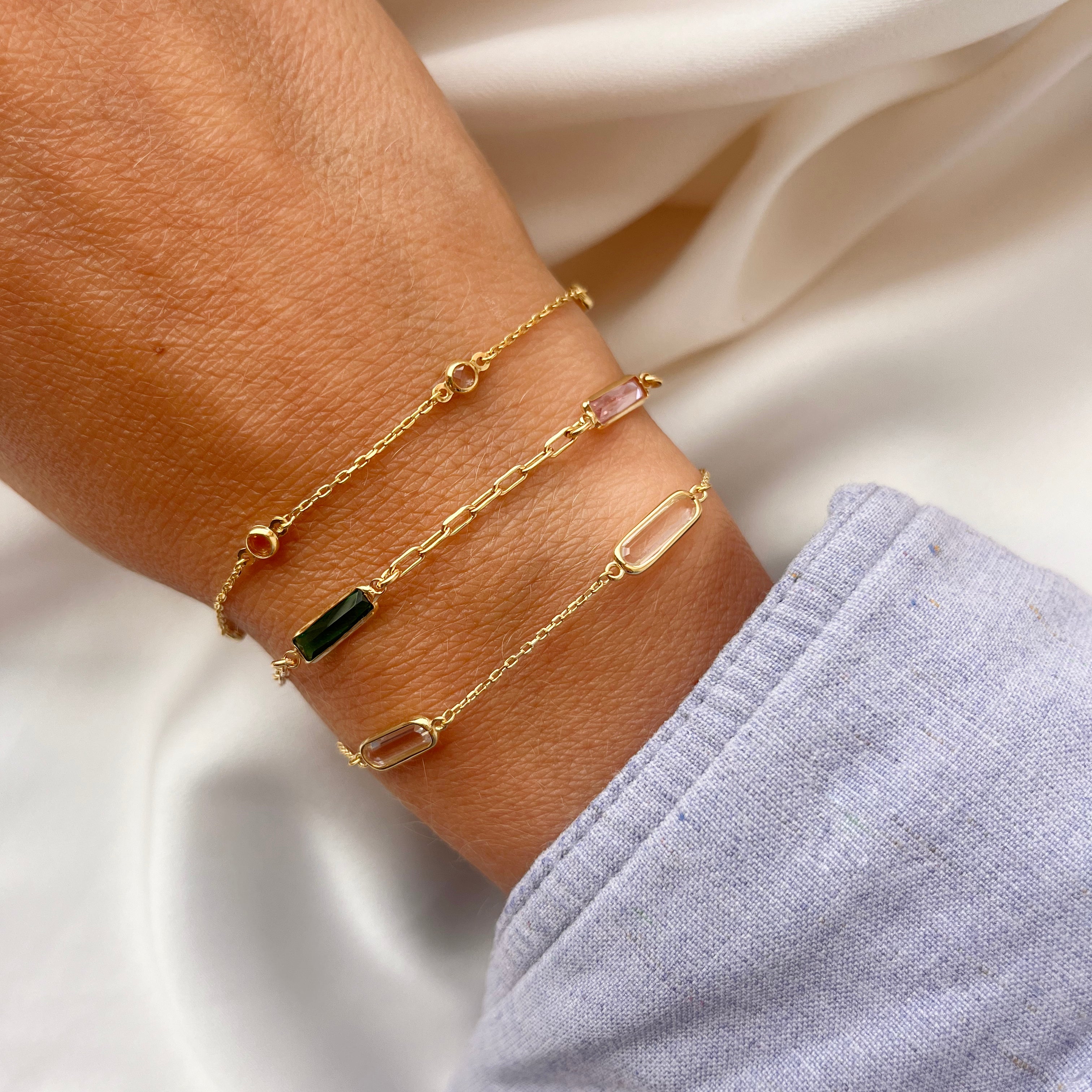 Scrouples SoHo armbånd multicolor cubic zir sølv fg 17+2 cm