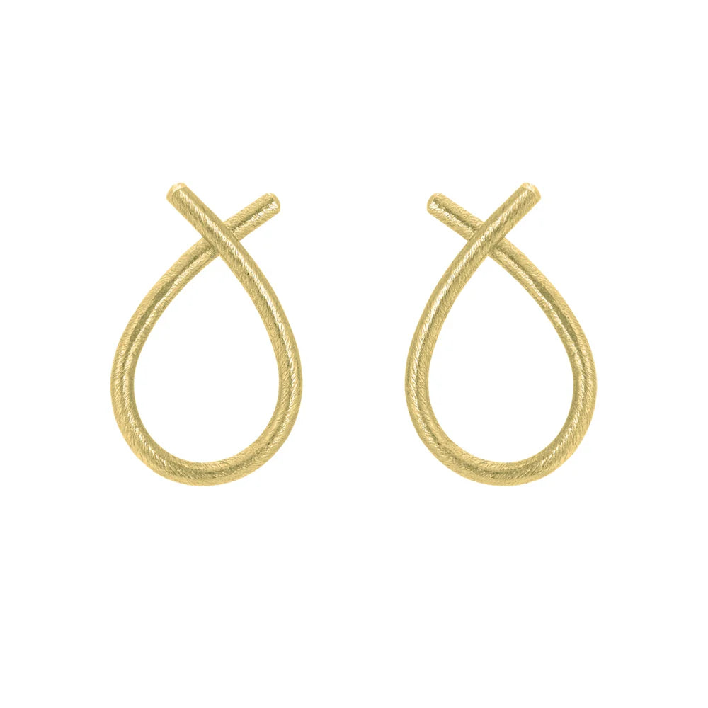 Sølvforgyldte ørestikker kryds