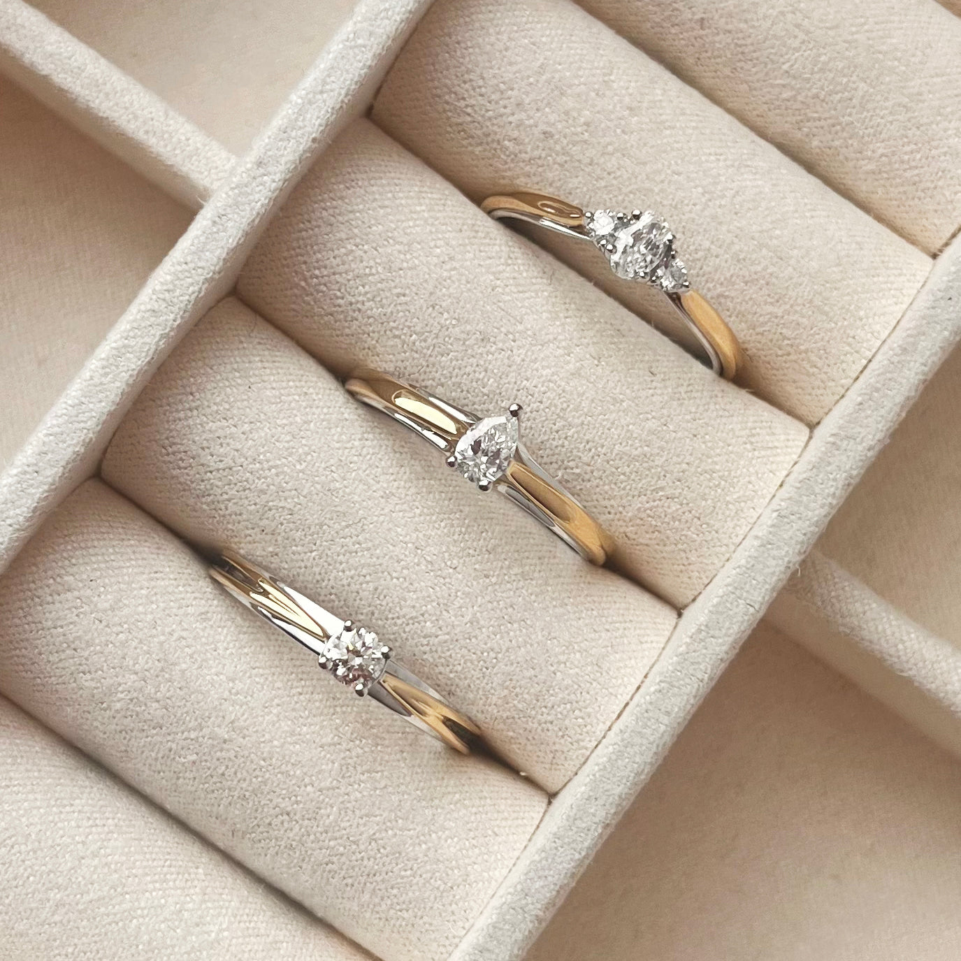 Scrouples Ringe i Guld 14 kt. med Brillant