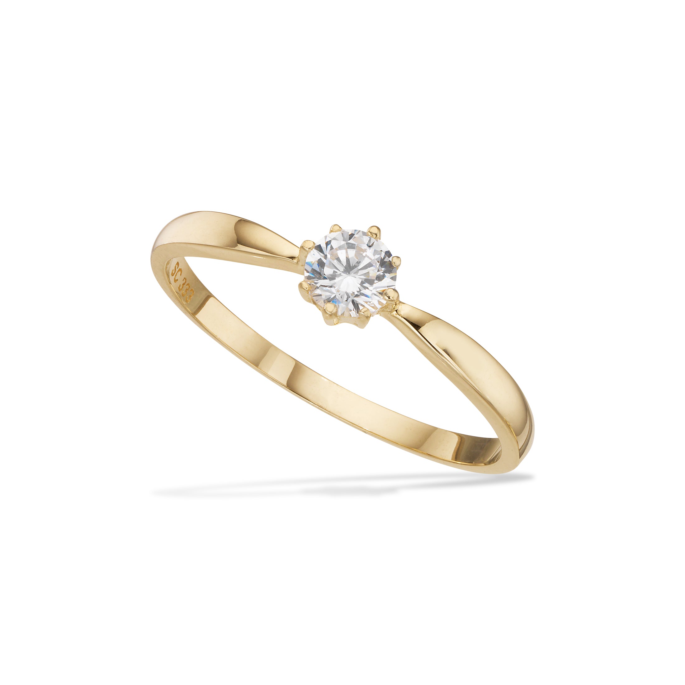 Scrouples Ring cubic zir. 8 kt.