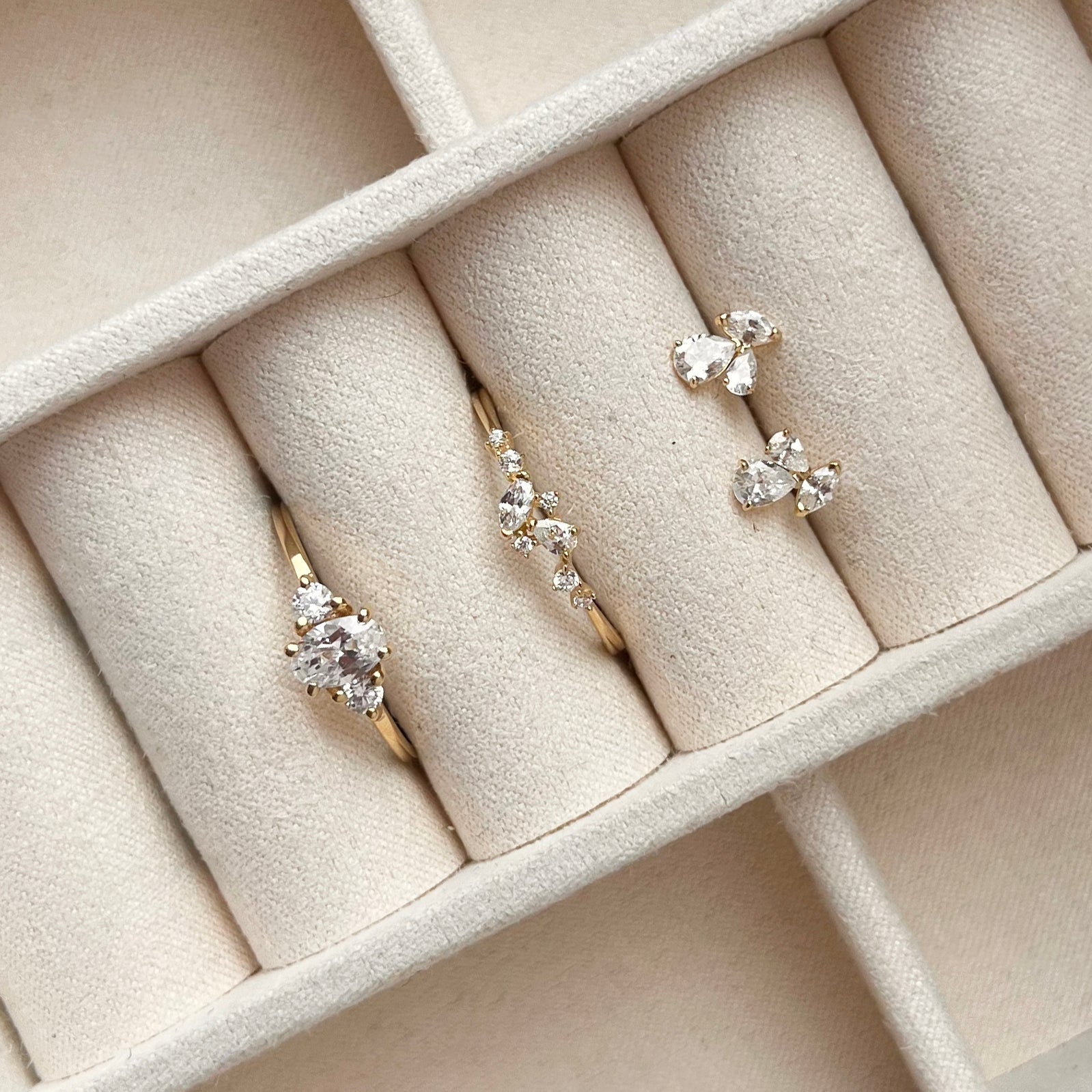 Scrouples Ringe i Guld 8 kt. med Syn. cubic zirconia