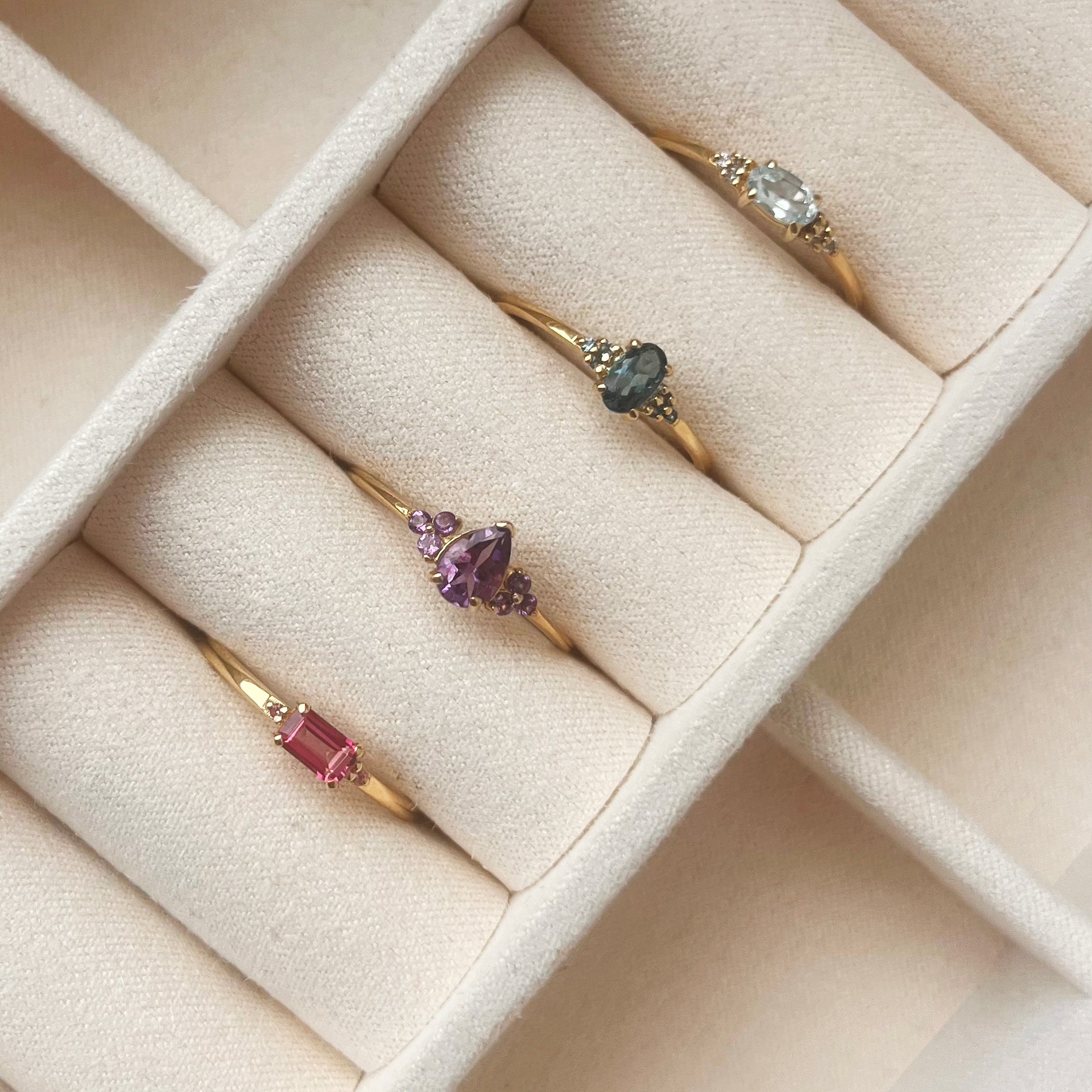 Scrouples Ringe i Guld 8 kt. med Topas