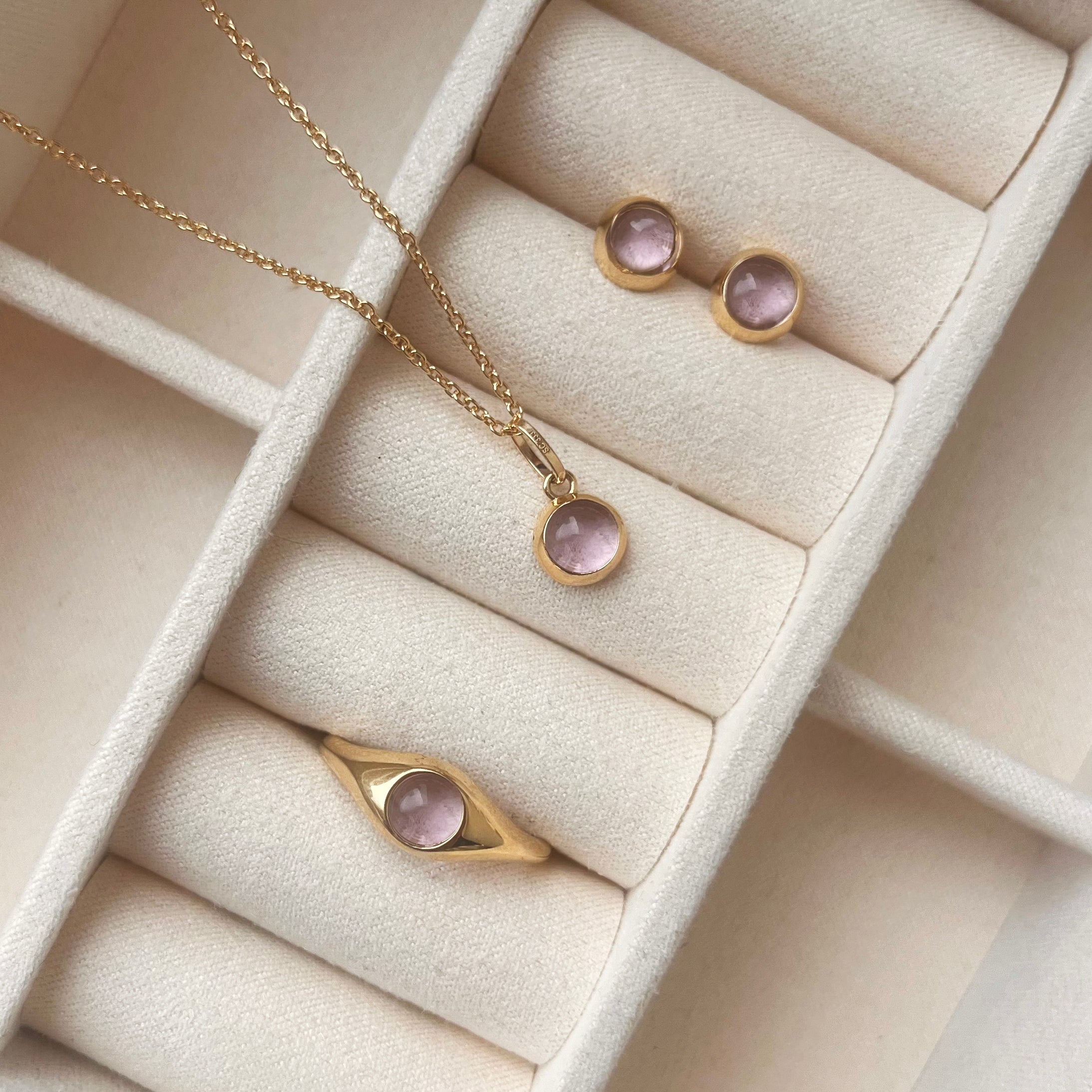 Scrouples Ringe i Guld 8 kt. med Ametyst