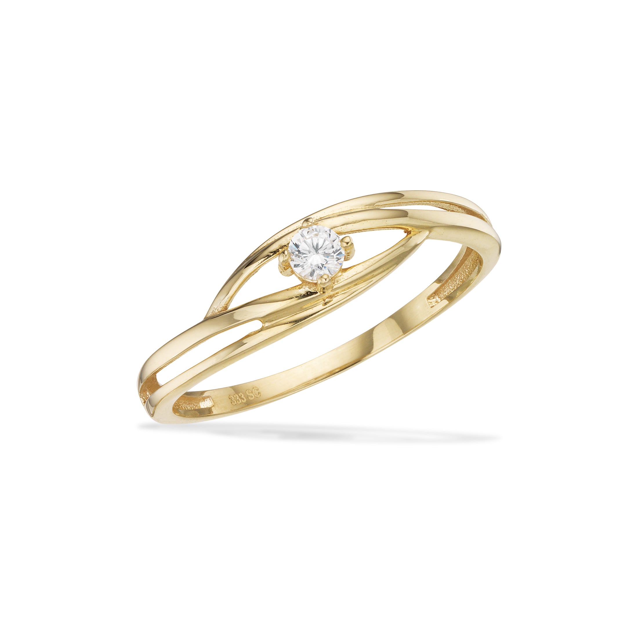 Scrouples Ring cubic zir. 8 kt.