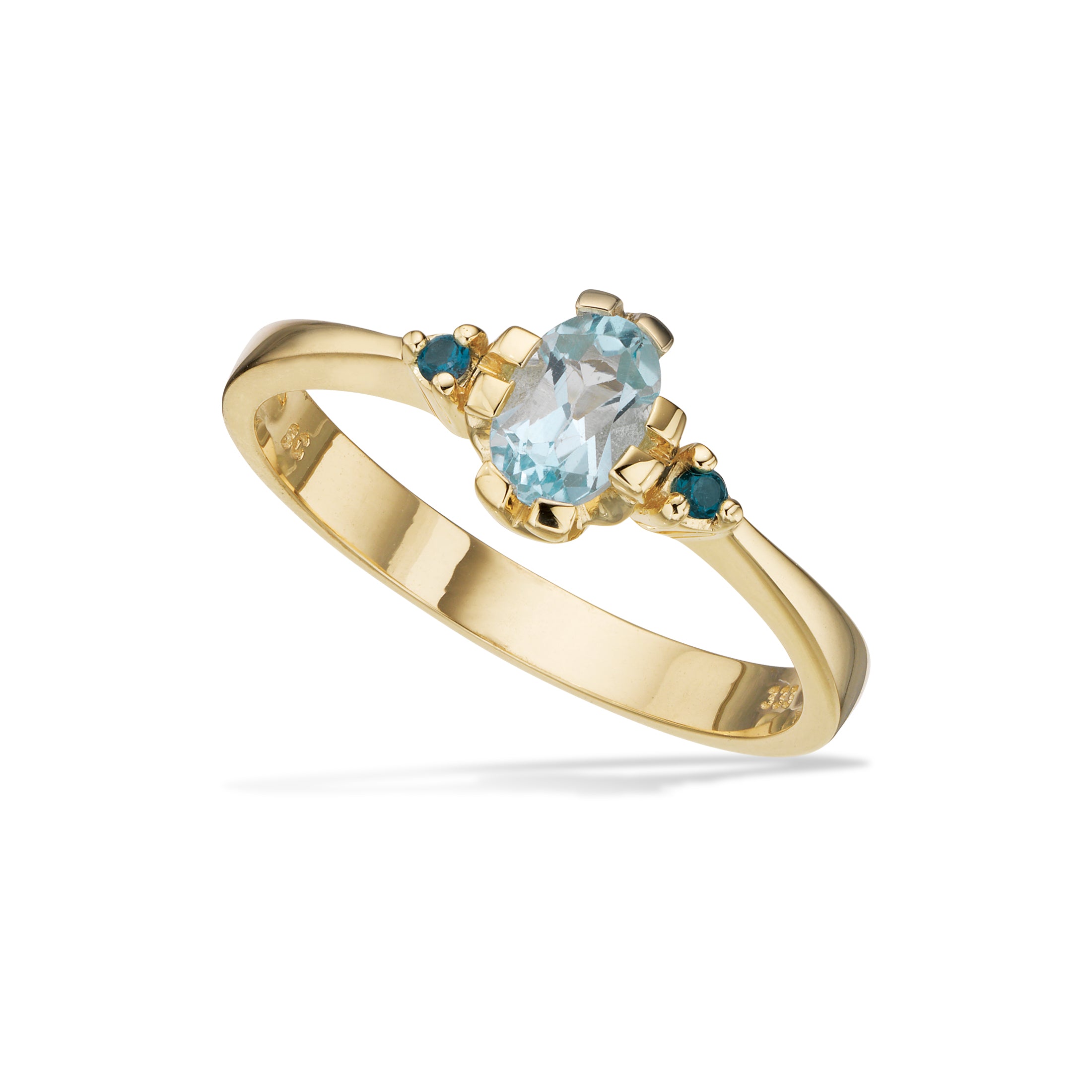 Scrouples Ring Londonblue/Skyblue topas 8 kt.