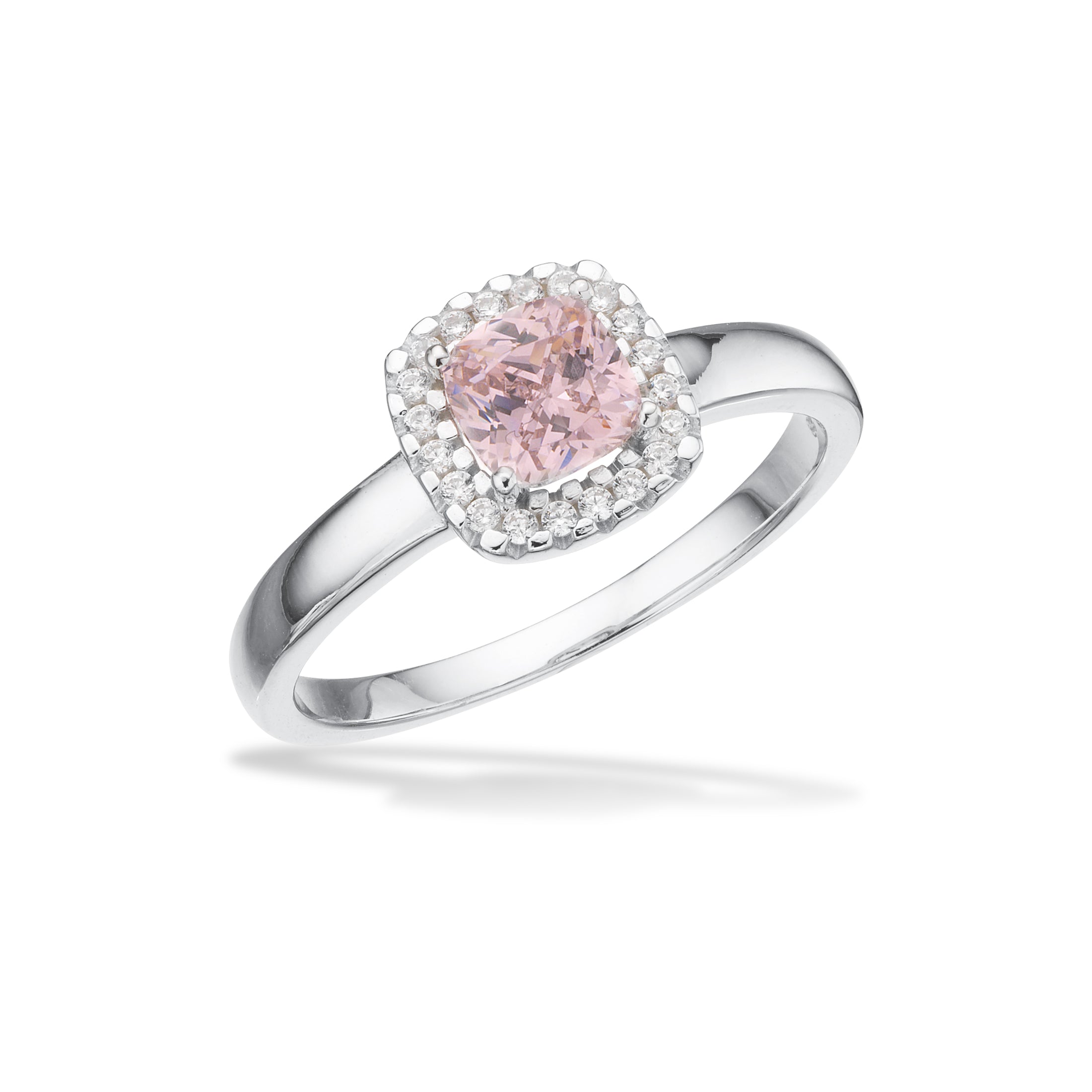 Scrouples Ring roset pink/hvid cubic zir. sølv rh.