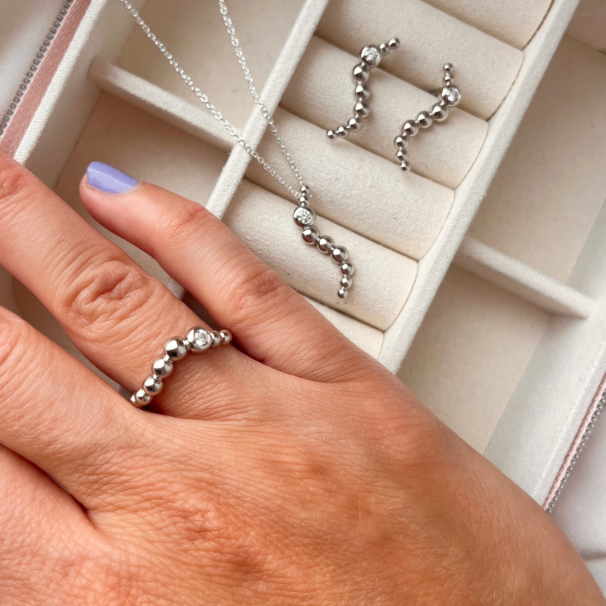 Scrouples Ringe i Sølv med Syn. cubic zirconia