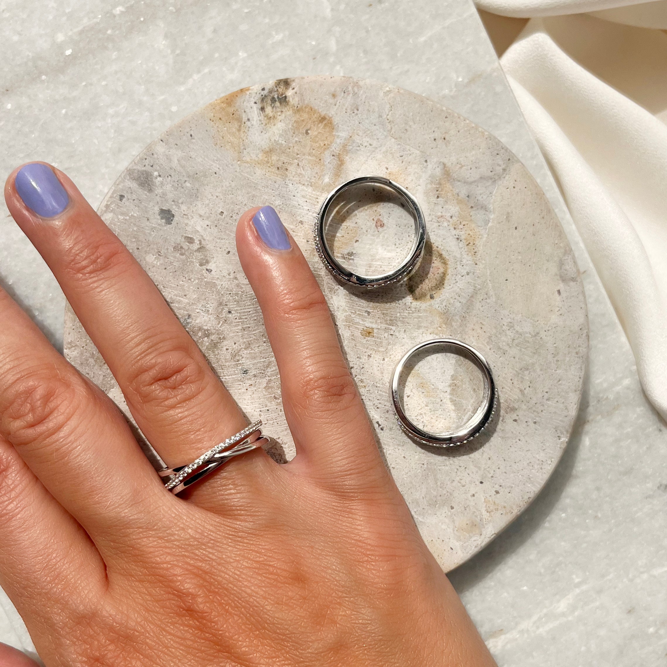Scrouples Ringe i Sølv med Syn. cubic zirconia