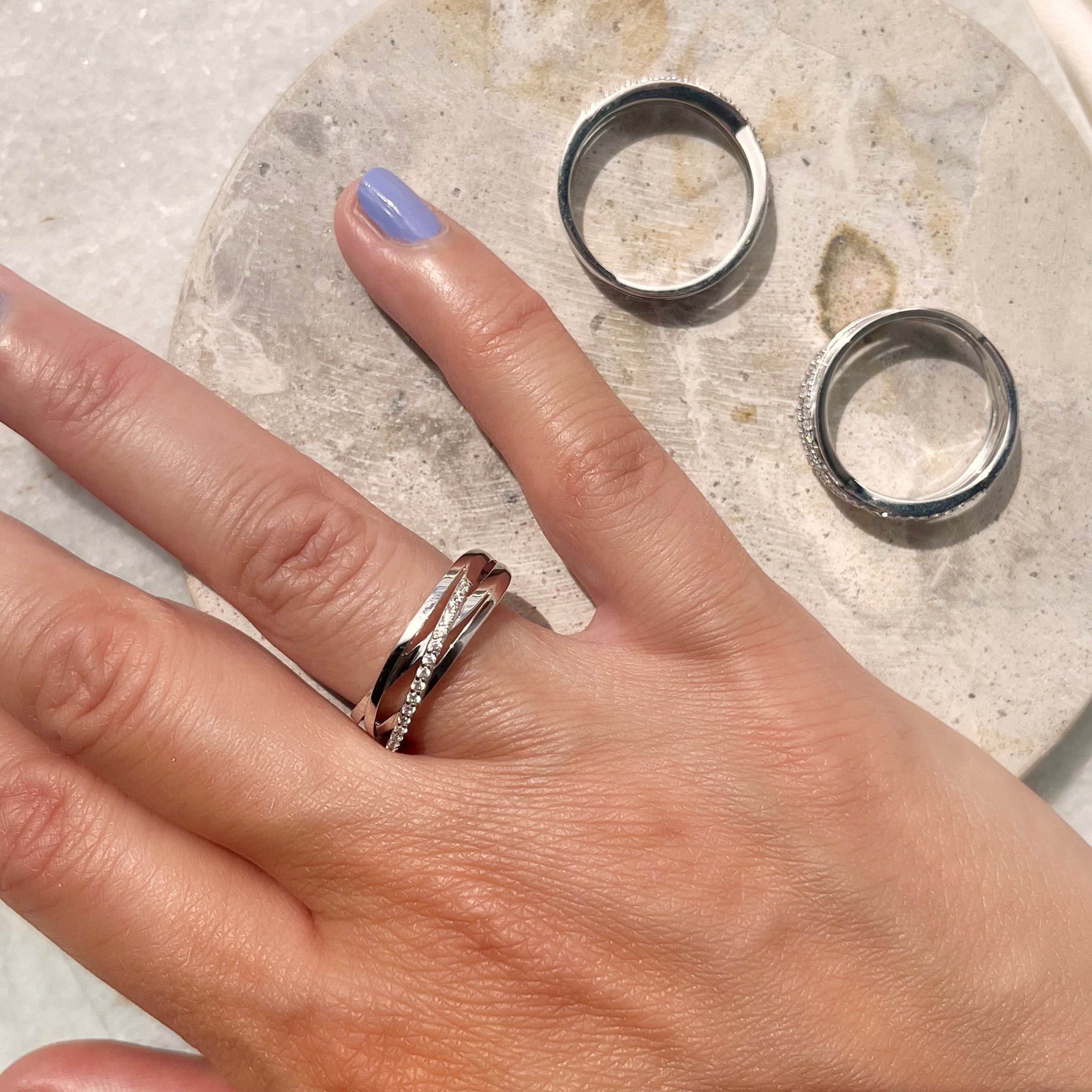 Scrouples Ringe i Sølv med Syn. cubic zirconia