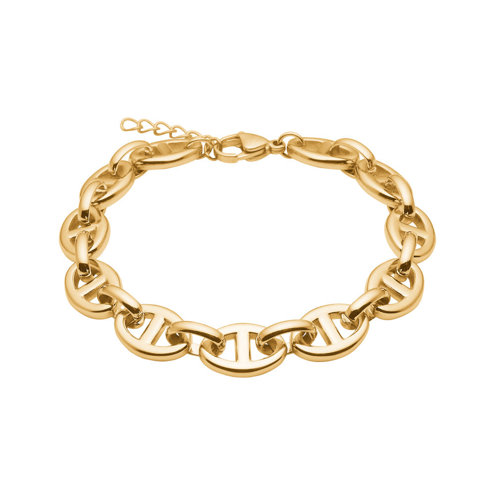 Armbånd stål IP gold MARINA