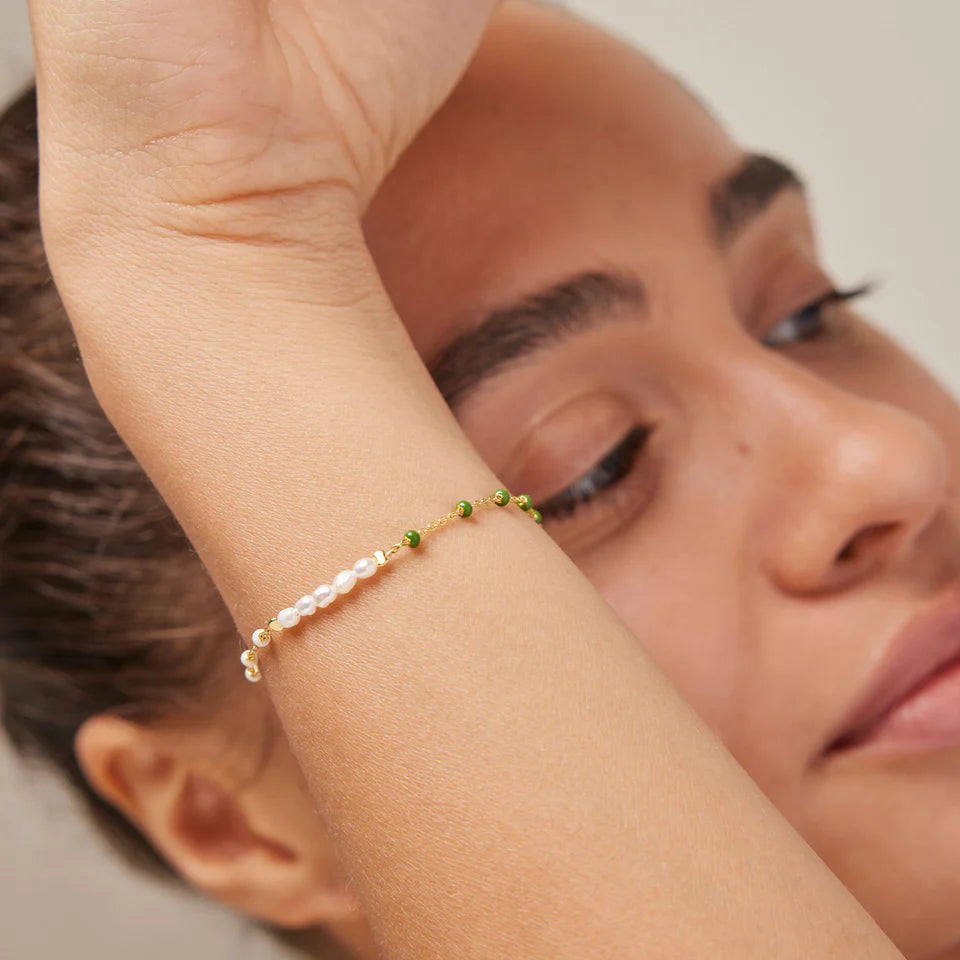 Sølvforgyldt armbånd Lola Perla/Confidence