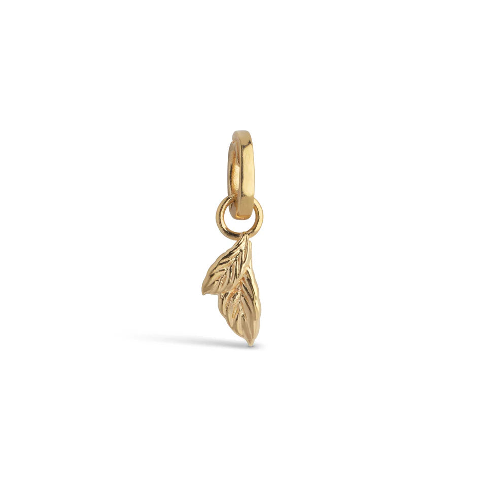 Enamel Organic Double Leaf charm