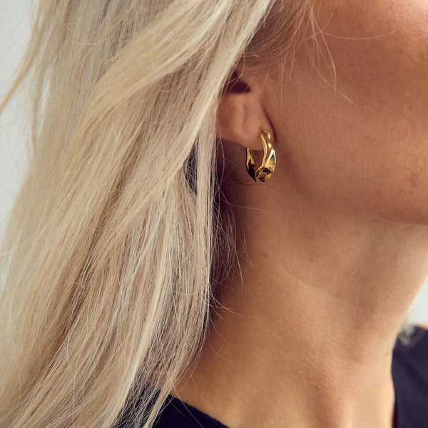 Ofelia forgyldt messing øreringe