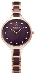 Obaku ur med brun urskive