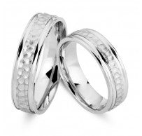 Sølv forlovelse/vielses ringe