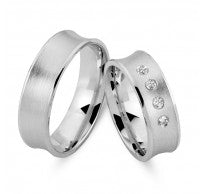 Sølv forlovelse/vielses ringe